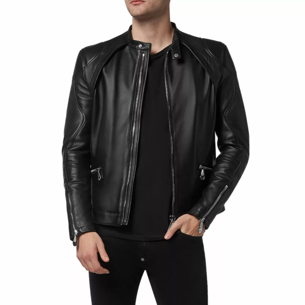 1-15-jpg.webp Mens Dark Moto Hide Coat - Image 1