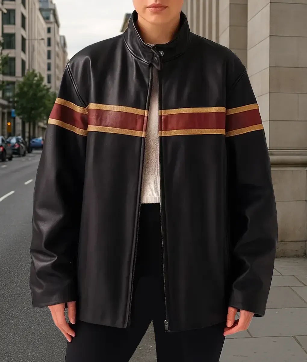90s-Women-Oversized-Cafe-Racer-Leather-Jacket-1.webp 90’s Women Oversized Cafe Racer Hide Coat - Image 1