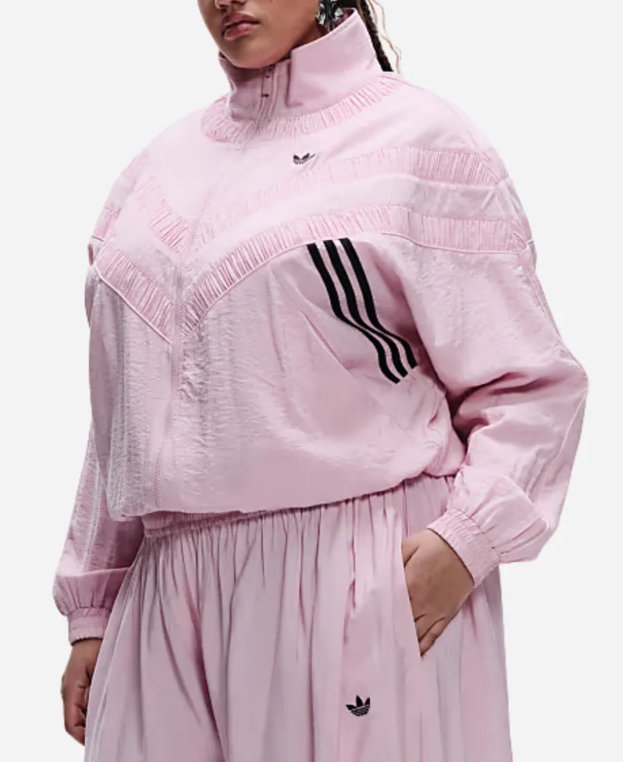 Adidas-x-ASOS-Pink-Track-Jacket.webp Adidas x ASOS Pink Track Coat - Image 1