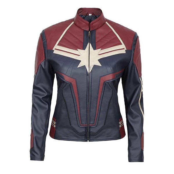 AvengersEndgameCaptainMarvelFauxLeatherJacket1.jpg Avengers Endgame Captain Marvel Leather Jacket - Image 1