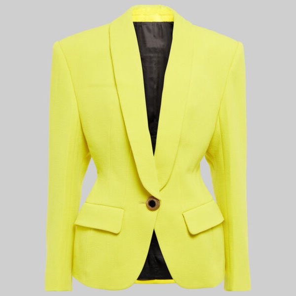 Bella-Thorne-Yellow-Wool-Blazer-510x600-1.jpg Bella Thorne Yellow Wool Blazer - Image 1