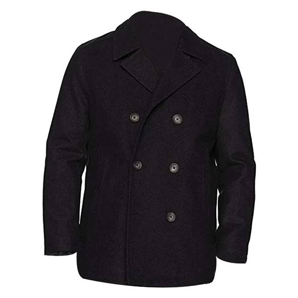 Blackcoat1.webp David Beckham Wool Pea Coat - Image 1