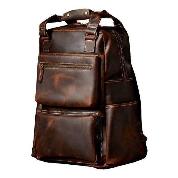 BrownFull-GrainLeatherTravelRetroBackpackforMen_2_1dc40e67-41e6-44d9-ac65-882cd9bf947d-copy.jpg Brown Travel Leather Retro Backpack For Men - Image 1