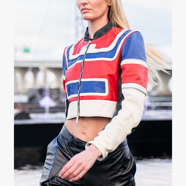 Candice-Swanepoel-Cropped-Leather-Jacket1.jpg Candice Swanepoel Cropped Leather Jacket - Image 1