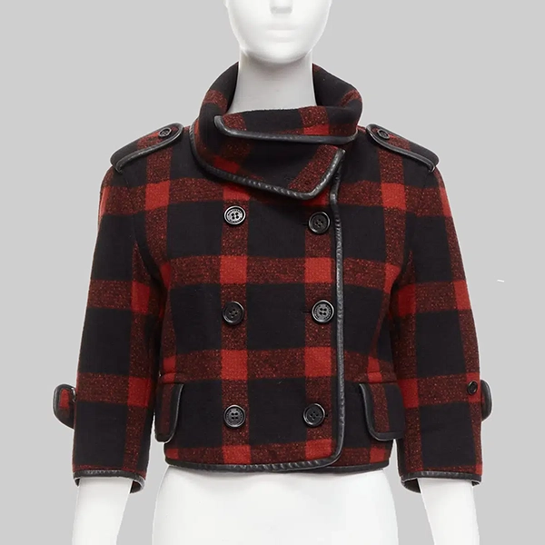 Cara-Delevingne-Red-And-Black-Cropped-Jacket.webp Cara Delevingne Crimson And Dark Cropped Coa - Image 1