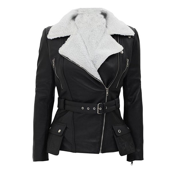 Carrie-Womens-Black-Leather-Jacket.jpeg Carrie Women’s Dark Hide Coat - Image 1