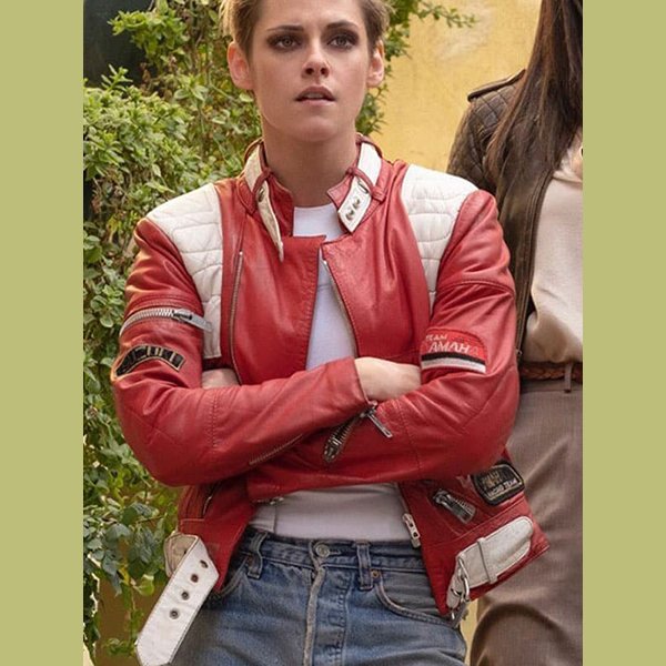 Charlies-Angles-Kristen-Stewart-Jacket-Red-and-Black-1.jpg CHARLIE's ANGLES KRISTEN STEWART LEATHER BOMBER JACKET RED AND WHITE - Image 1