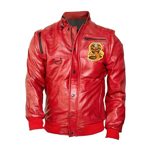 Cobra-Kai-Johnny-Lawrence-Red-Leather-Jacket.jpg COBRA KAI JOHNNY LAWRENCE RED LEATHER JACKET - Image 1