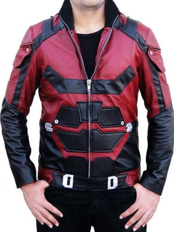 Daredevil-Ben-Affleck-Red-Black-Leather-Jacket-1.jpg Daredevil Ben Affleck Hide Coat - Image 1
