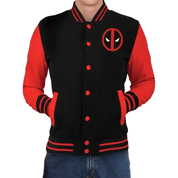 DeadpoolVarsityJacket.webp Deadpool Varsity Jacket - Image 1