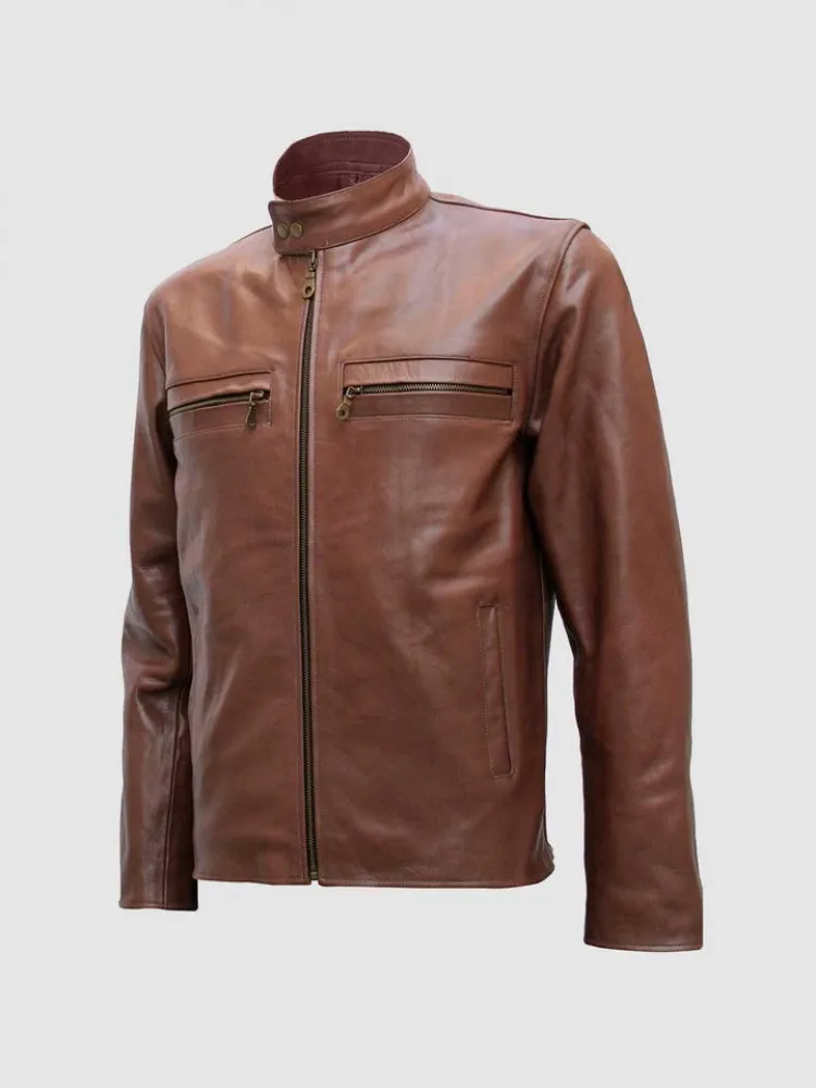 Elegant-Brown-Fashion-Leather-Jacket-for-Men-750x1000fit.webp Elegant Umber Fashion Hide Coat - Image 1