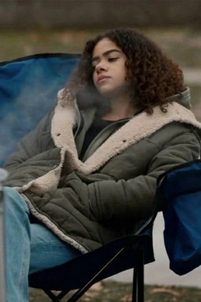 Ginny-and-Georgia-Green-Shearling-Jacket.webp Ginny & Georgia Green Shearling Coat - Image 1
