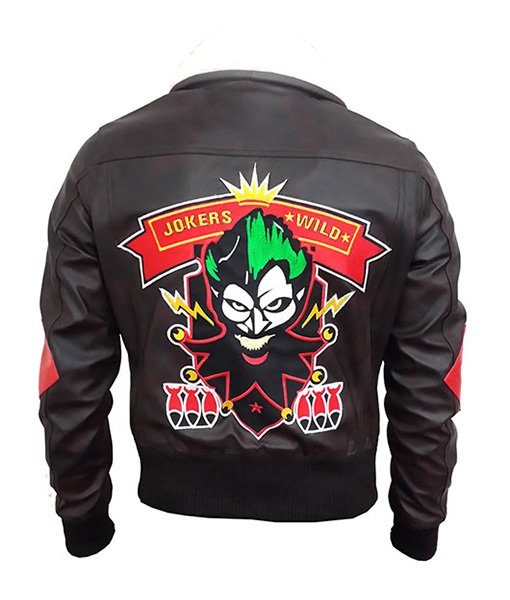 Harley-Quinn-Suicide-Squads-Bomber-Leather-Jacket-Back.jpg Suicide Squad’s Harley Quinn Bomshell Coat - Image 1