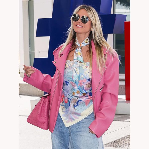 Heidi-Klum-Cannes-Film-Festival-Pink-Jacket.jpg Heidi Klum Cannes Film Festival Pink Jacket - Image 1