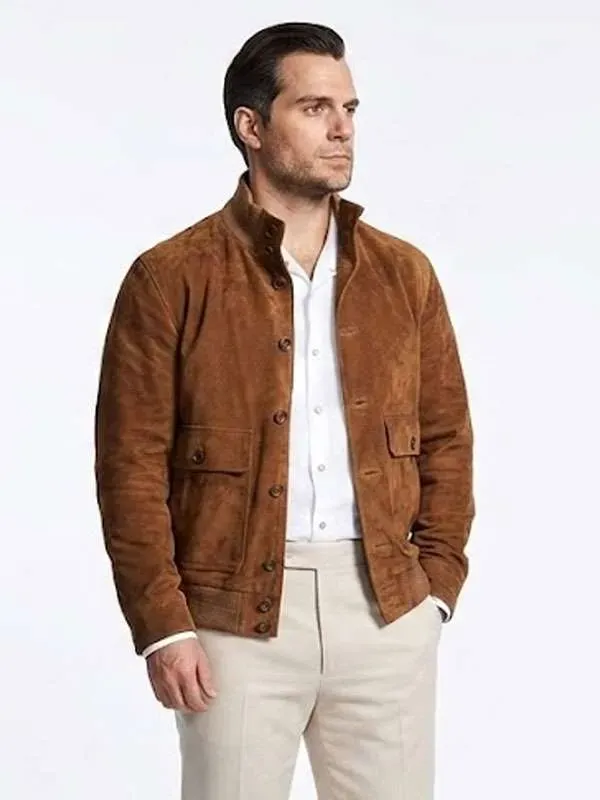 Henry-Cavill-In-the-Grey-Brown-Suede-Leather-Jacket.webp In the Grey 2026 Henry Cavill Umber Suede Coat - Image 1