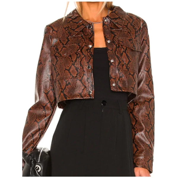 How-I-Met-Your-Father-Valentina-Snake-Brown-Jacket.webp How I Met Your Father Valentina Snake Print Coat - Image 1