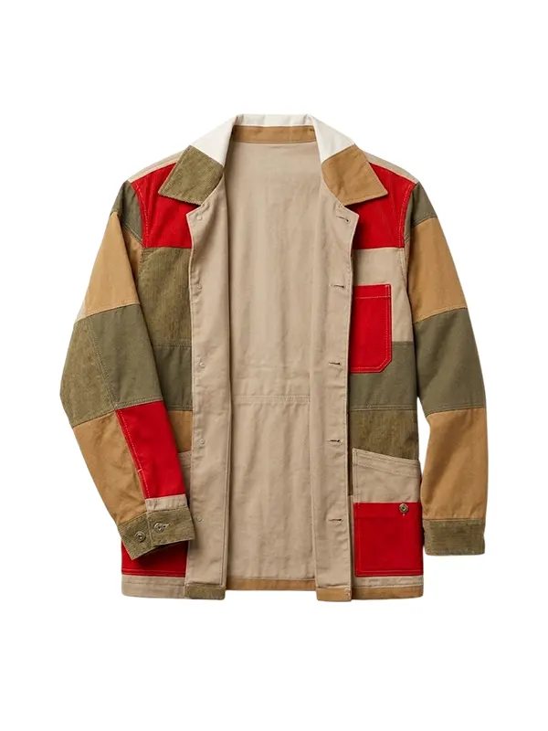 Hunter-S-Thompson-Multicolor-Cotton-Jacket.webp Hunter S Thompson Multicolor Cotton Coat - Image 1