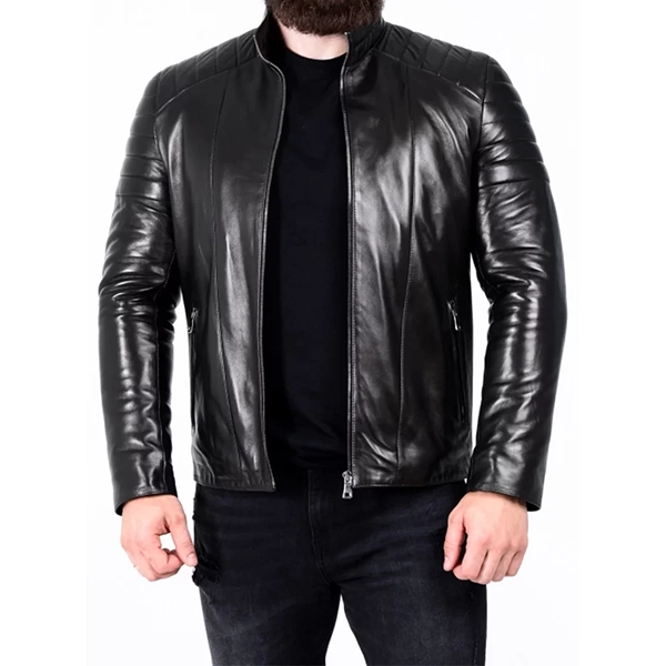 Mens-Padded-Leather-Biker-Jacket-1.webp MEN PADDED LEATHER BIKER JACKET - Image 1