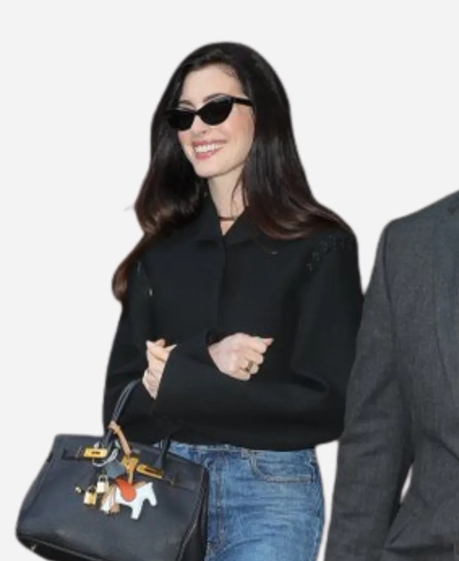 NYC-2026-Anne-Hathaway-Cropped-Jacket-For-Sale.webp NYC 2026 Anne Hathaway Cropped Coat - Image 1