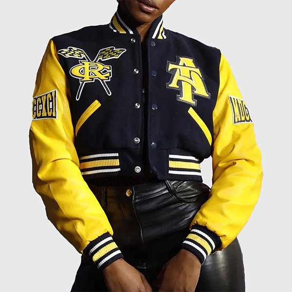 North-Carolina-Cropped-Varsity-Jacket.jpg North Carolina Cropped Varsity Jacket - Image 1