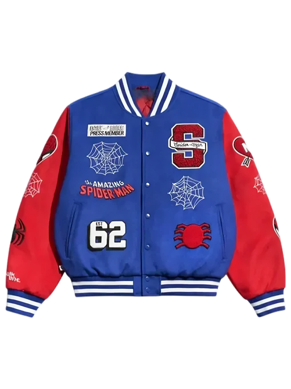 Peter-Parker-Spider-Man-Varsity-Jacket.webp Peter Parker Spider Man Varsity Coat - Image 1