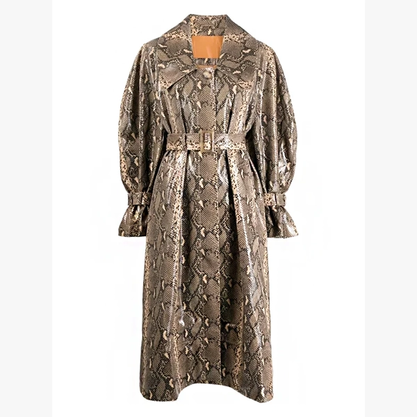 Selena-Gomez-Snakeskin-Coat.webp Selena Gomez Snake Print Coat - Image 1