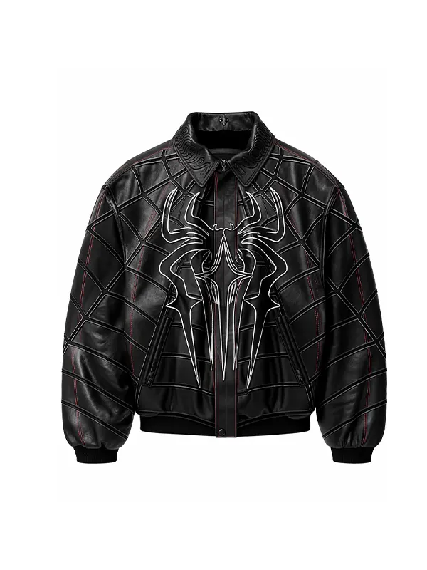 Spider-Man-Zendaya-Leather-Jacket.webp Zendaya Spiderman Hide Coat - Image 1