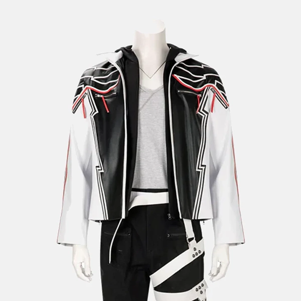 Tekken_8_Game_Fighter_Jin_Kazama_Black_Leather_Hooded_Jacket.webp Tekken 8 Jin Kazama Hide Coat - Image 1