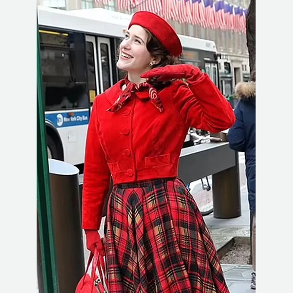 The-Marvelous-Mrs.-Maisel-Rachel-Brosnahan-Red-Jacket.webp The Marvelous Mrs. Maisel Crimson Co - Image 1