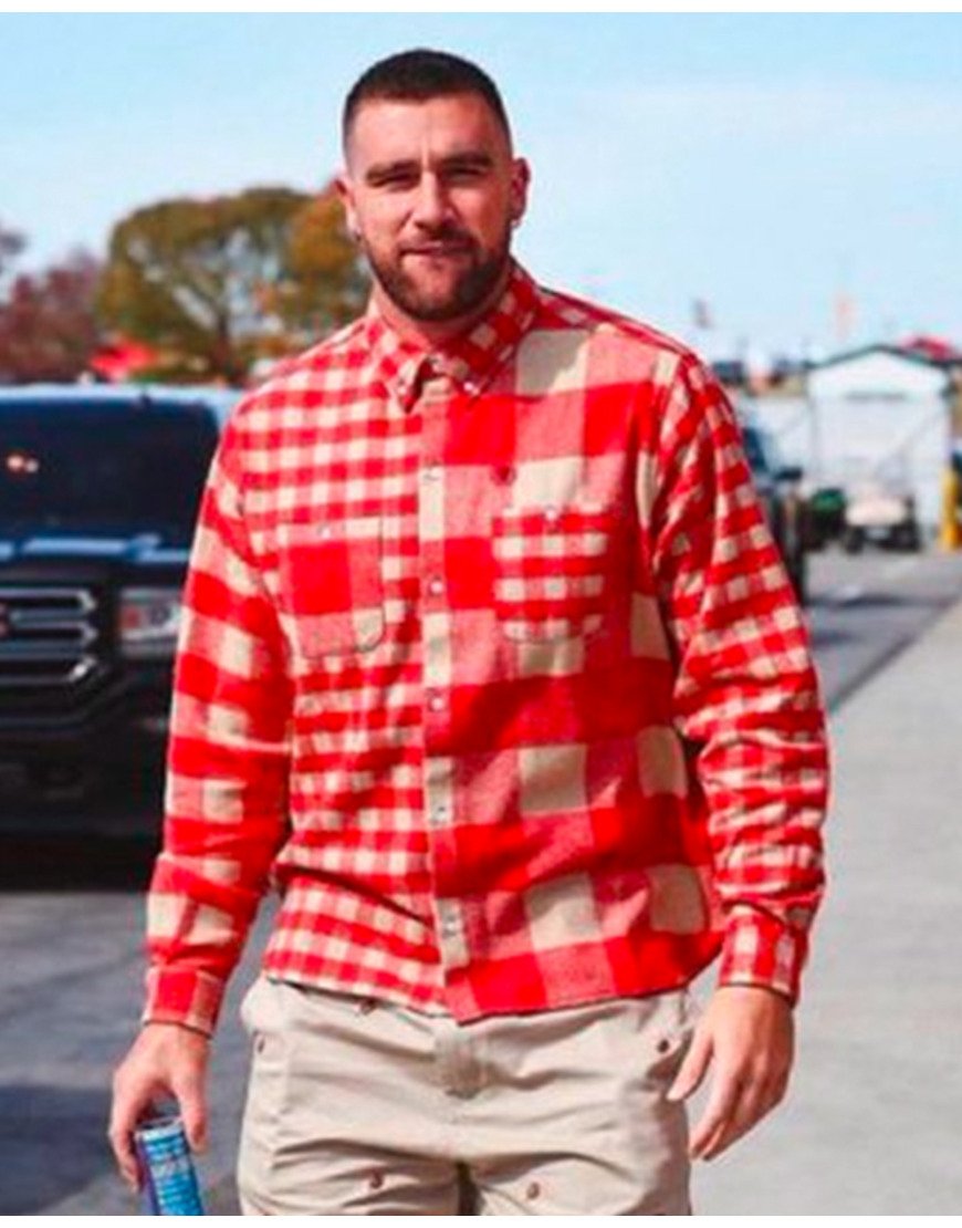 Travis-Kelce-Ice-Cream-Plaid-Shirt-1.jpg Travis Kelce Plaid Shirt - Image 1