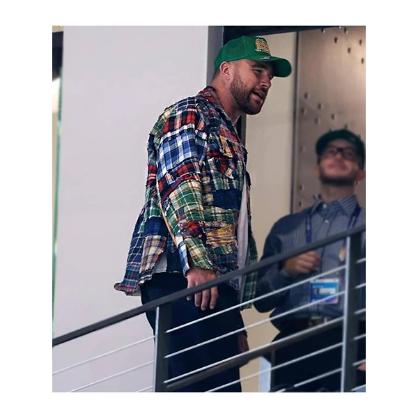 Travis-Kelce-Multicolor-Checked-Patchwork-Jacket.webp TRAVIS KELCE CHECKED STITCHWORK JACKET - Image 1