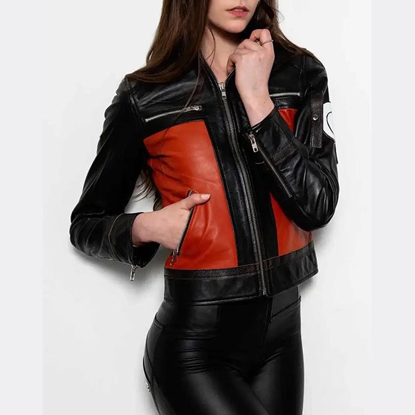 Uzumaki-Leather-Jacket3.jpeg Womens Orange Shippuden Uzumaki Leather Jacket - Image 1