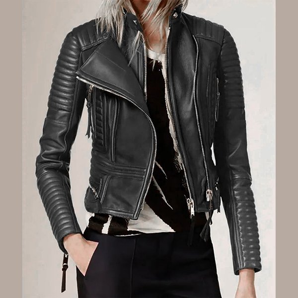Womens-Peplum-Waist-Leather-Biker-Jacket.jpg Female Peplum Waist Hide Rider Coat - Image 1