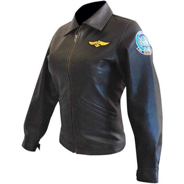 Womens-Top-Kelly-McGillis-Charlie-Gun-Flight-Pilot-Leather-Jacket1.webp Kelly Mcgillis Top Gun Leather Jacket - Image 1