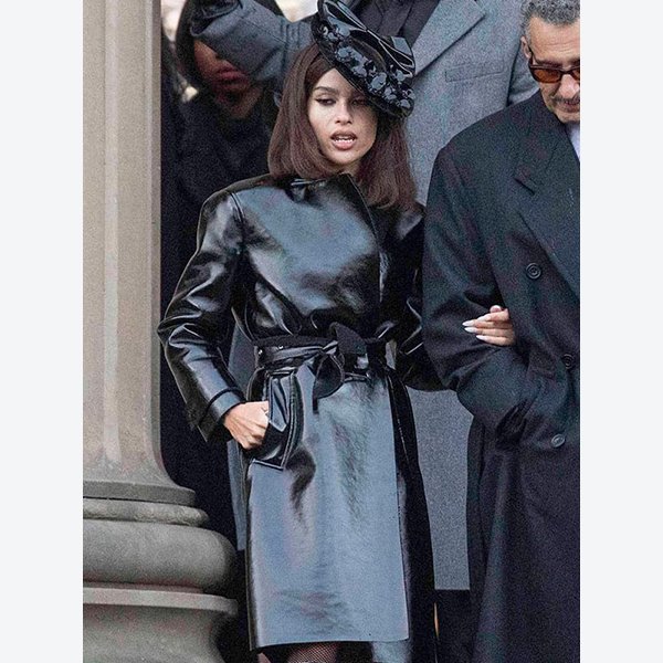 Zoe-Kravitz-The-Batman-Selina-Kyle-Black-Leather-Coat1.jpg The Batman 2022 Zoë Kravitz Coat - Image 1