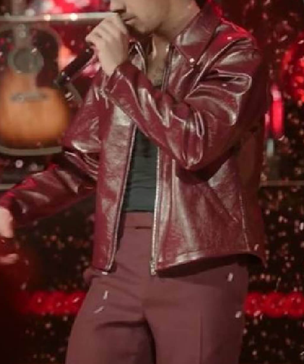 a-very-jonas-christmas-joe-jonas-jacket.jpg A Very Jonas Christmas Movie 2025 Joe Jonas Hide Coat - Image 1