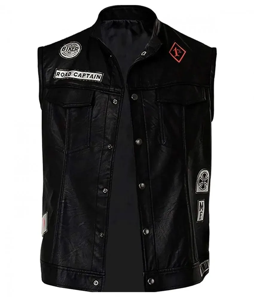 days-gone-deacon-john-leather-vest-850x1000-850x1000fit.webp Deacon John Mongrel Farewell Motorcycle Hide Vest - Image 1