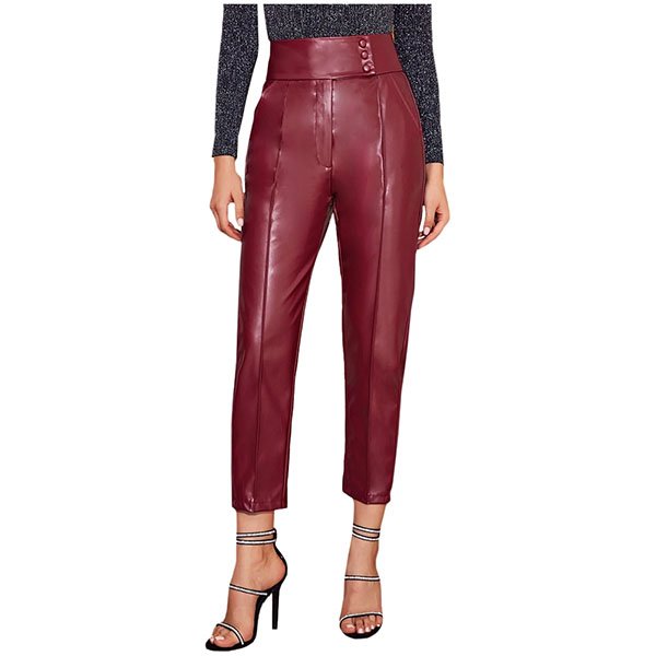 image_f5fa9755-bc16-4fe0-995d-8e6816fd78fa_1340x1785-copy.jpg Burgundy Genuine Leather Pants - Image 1