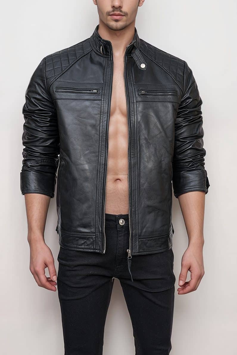 louvre-black-quilted-leather-jacket-for-men-jacket-artisan-02.jpg Louvre Dark Quilted Hide Coat - Image 1