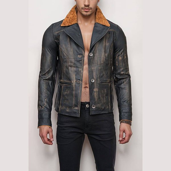 montmartre-distressed-black-leather-jacket-for-men-jacket-artisan-03.jpg Men’s Distressed Dark Hide Coat - Image 1